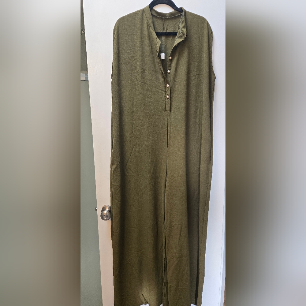 Jumpsuit, olive green and/or black, 3xl